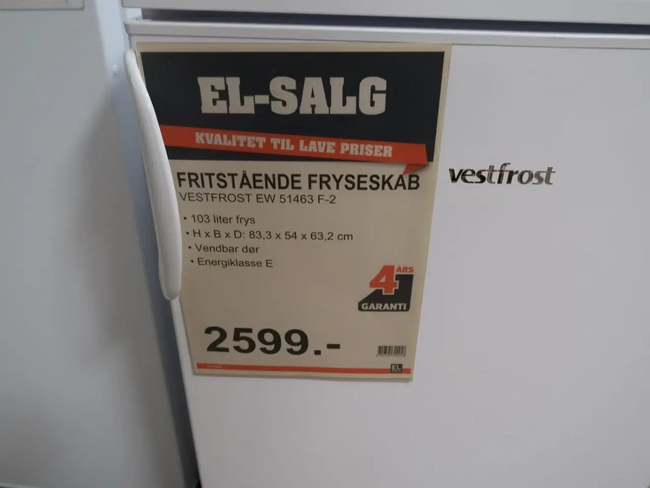 Billede 3 - Fryseskab VESTFROST EW 51463 F-2