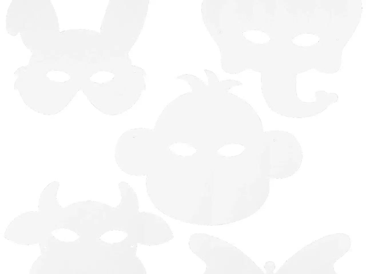 Billede 1 - 16 Dyremasker til Børn - Kreativ Leg og Udklædning