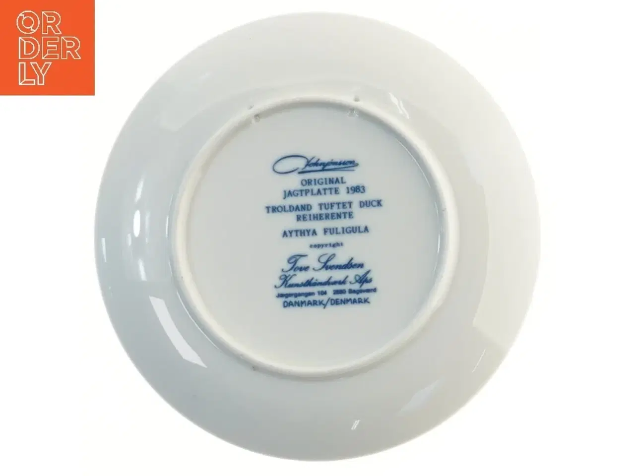 Billede 2 - Juleplatte fra 1983 med ænder (str. Ø 19,5 cm)