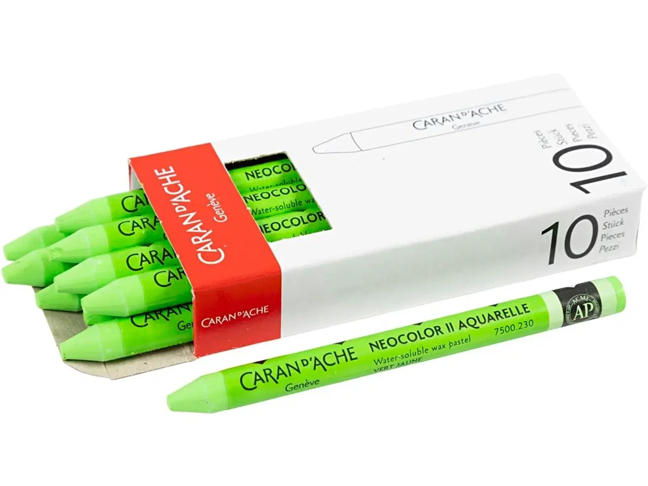 Billede 1 - CARAN D’ACHE Neocolor II Vokspastel, Gulgrøn, 10 stk.