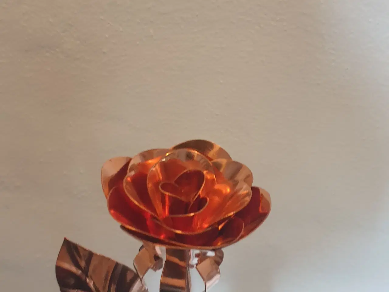 Billede 1 - Håndlavet kobber rose 