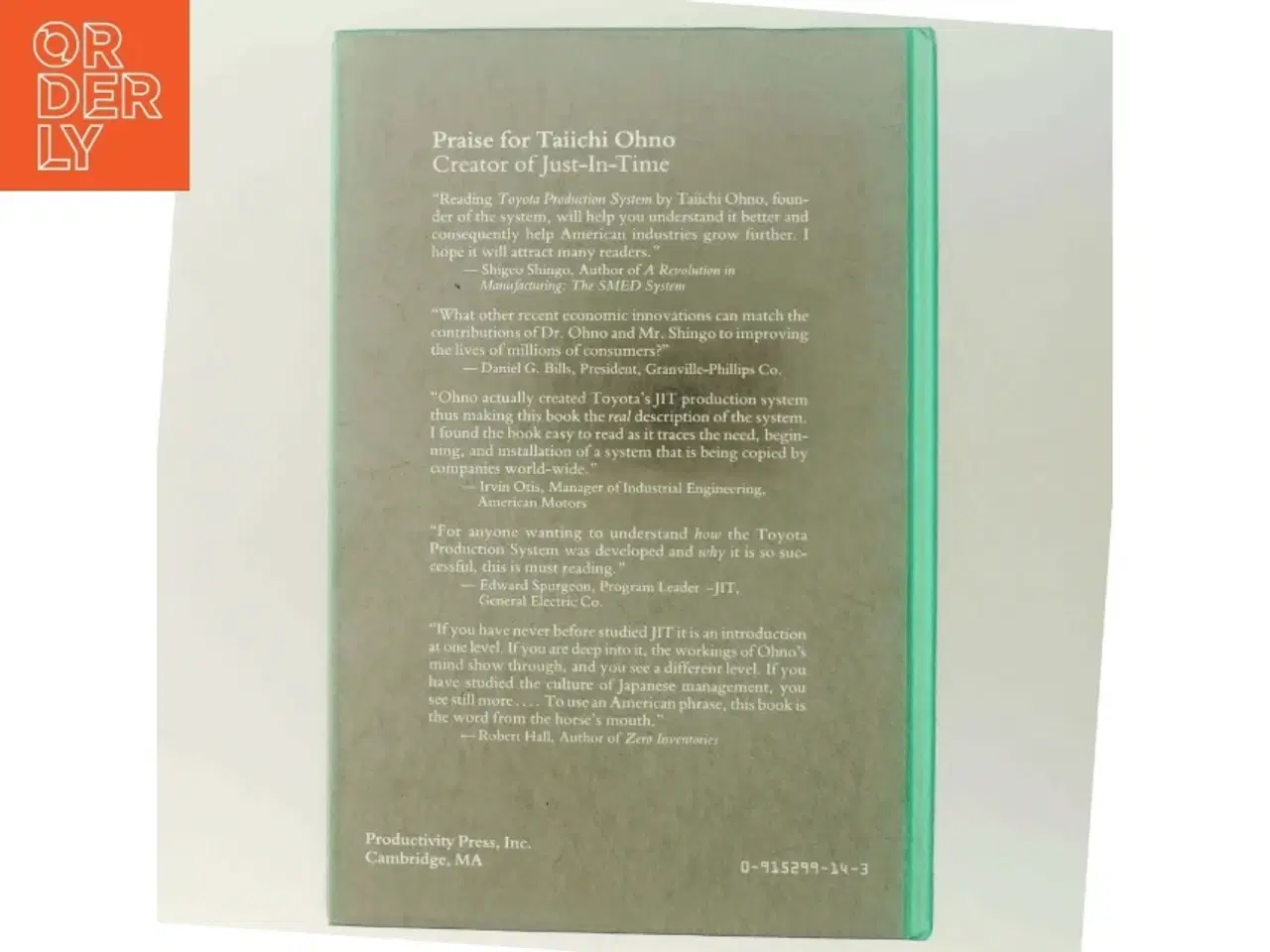 Billede 3 - Toyota Production System: Beyond Large-Scale Production&#39; af Taiichi Ohno. Bog