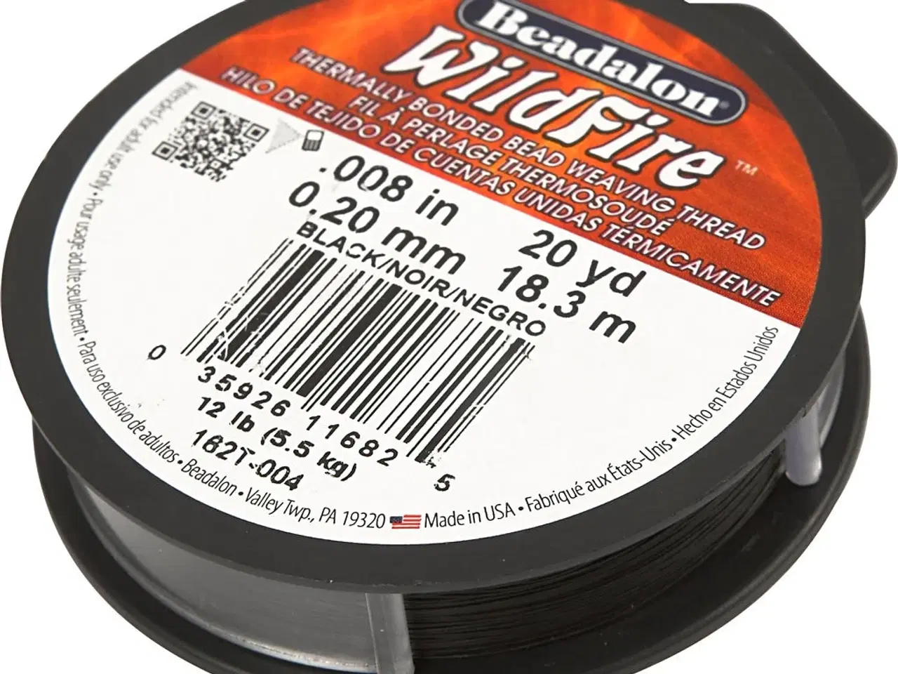 Billede 1 - Sort Smykketråd 0,2 mm - 18,30 m Rulle