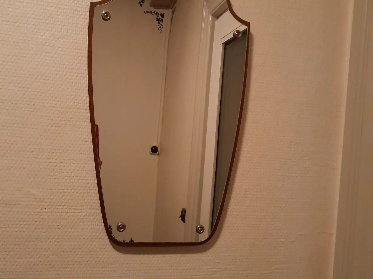 Billede 2 - Fint teak retro spejl 