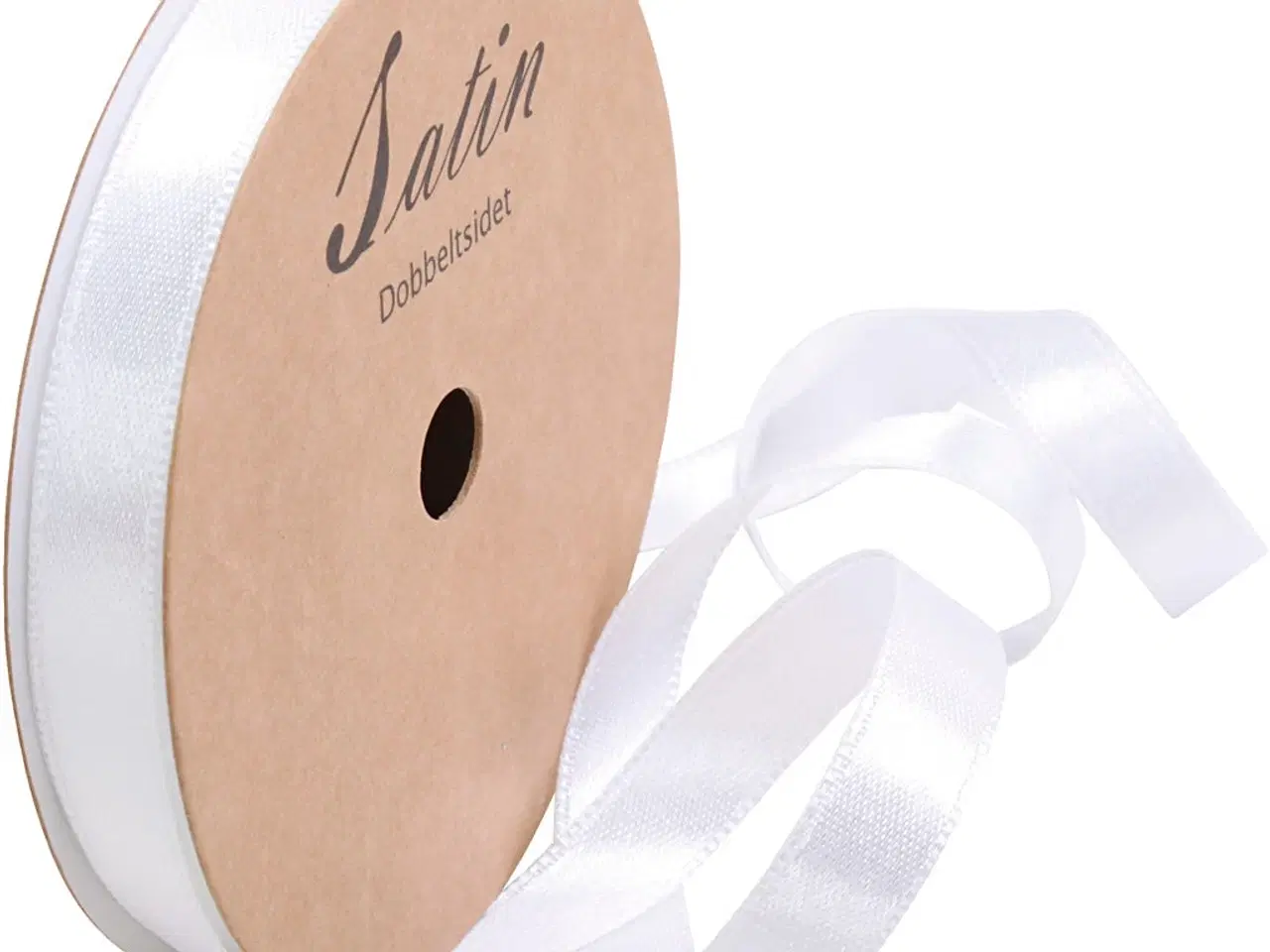 Billede 1 - Satinbånd, B: 10 mm, hvid, 3x10 m/ 1 rl.
