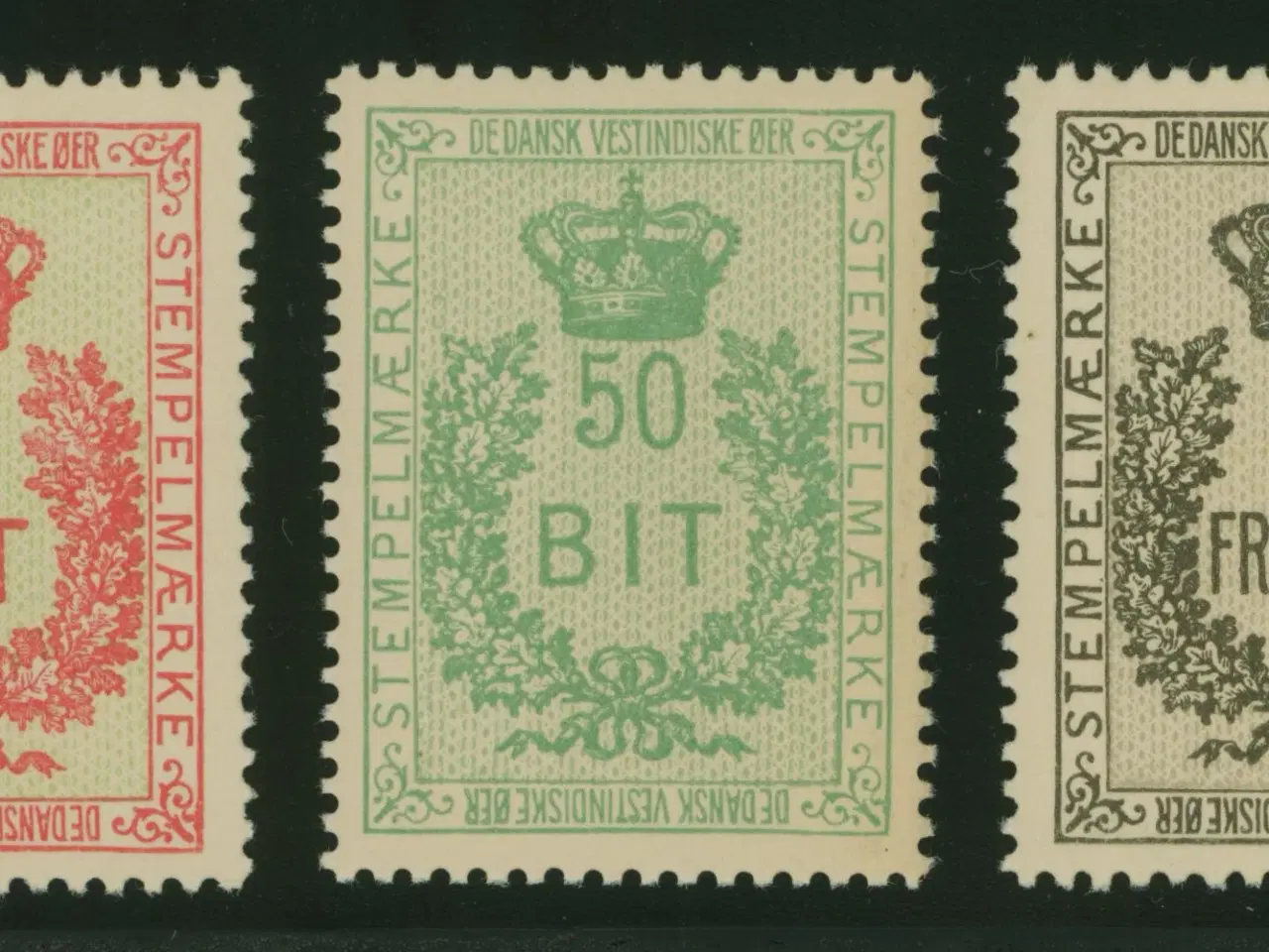 Billede 1 - DVI. Stempelmærker, 1907