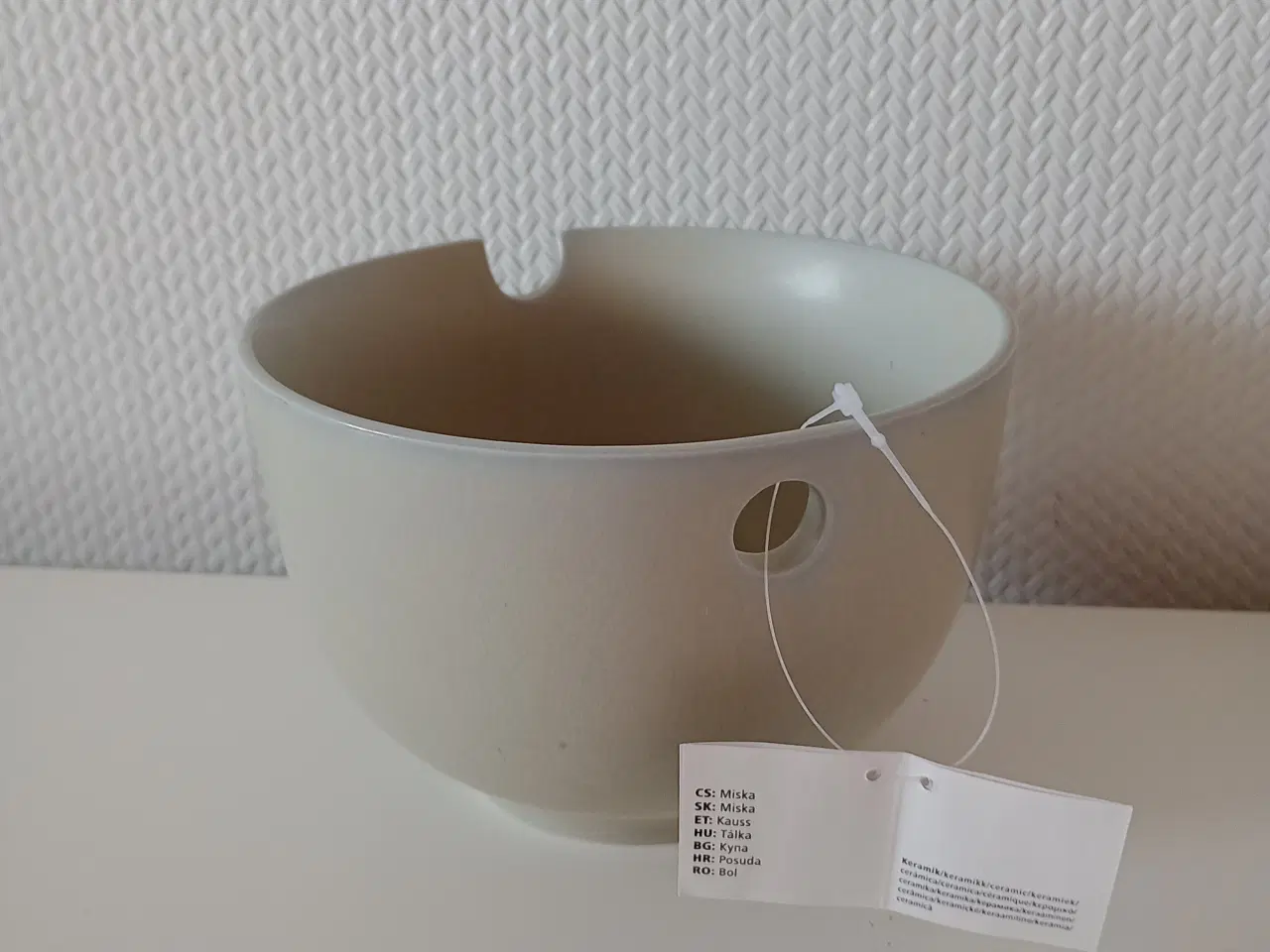 Billede 1 - Strikke skål i keramik. ny!
