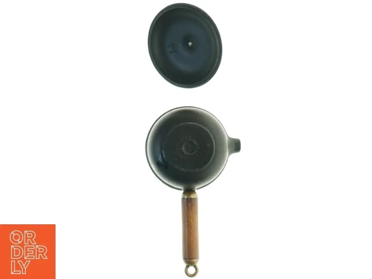 Billede 4 - Le Creuset Støbejerns kasserolle med låg og træhåndtag (str. Ø 13 cm)