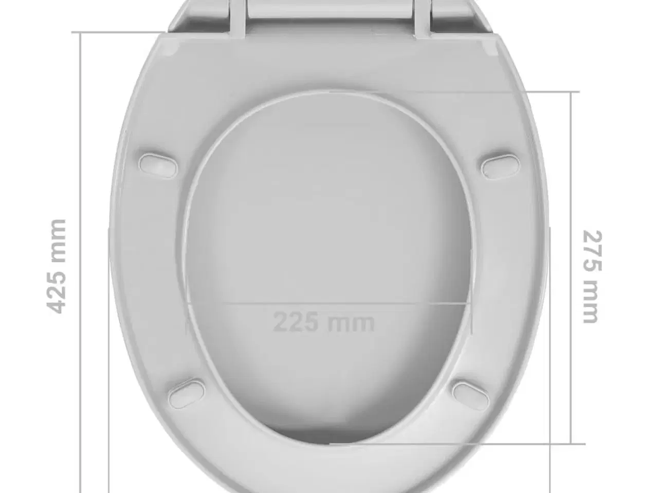 Billede 9 - Toiletsæde med soft close og quick release-funktion oval lysegrå