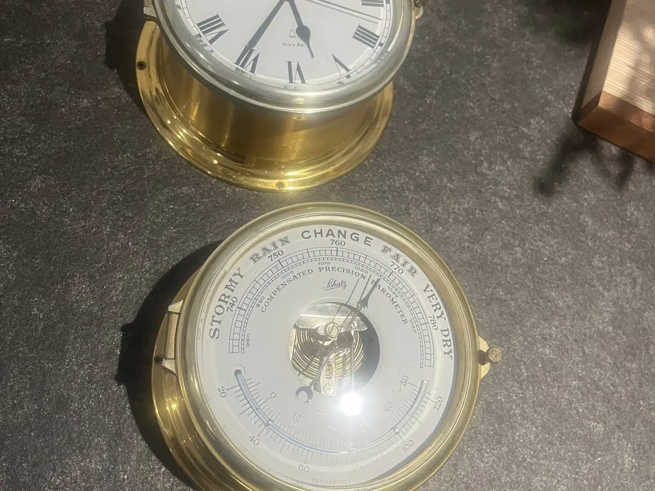 Billede 1 - Vintage Schatz skibsur & barometer – West Germany 