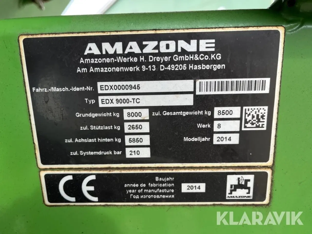 Billede 6 - Majssåmaskine Amazone EDX 9000-TC