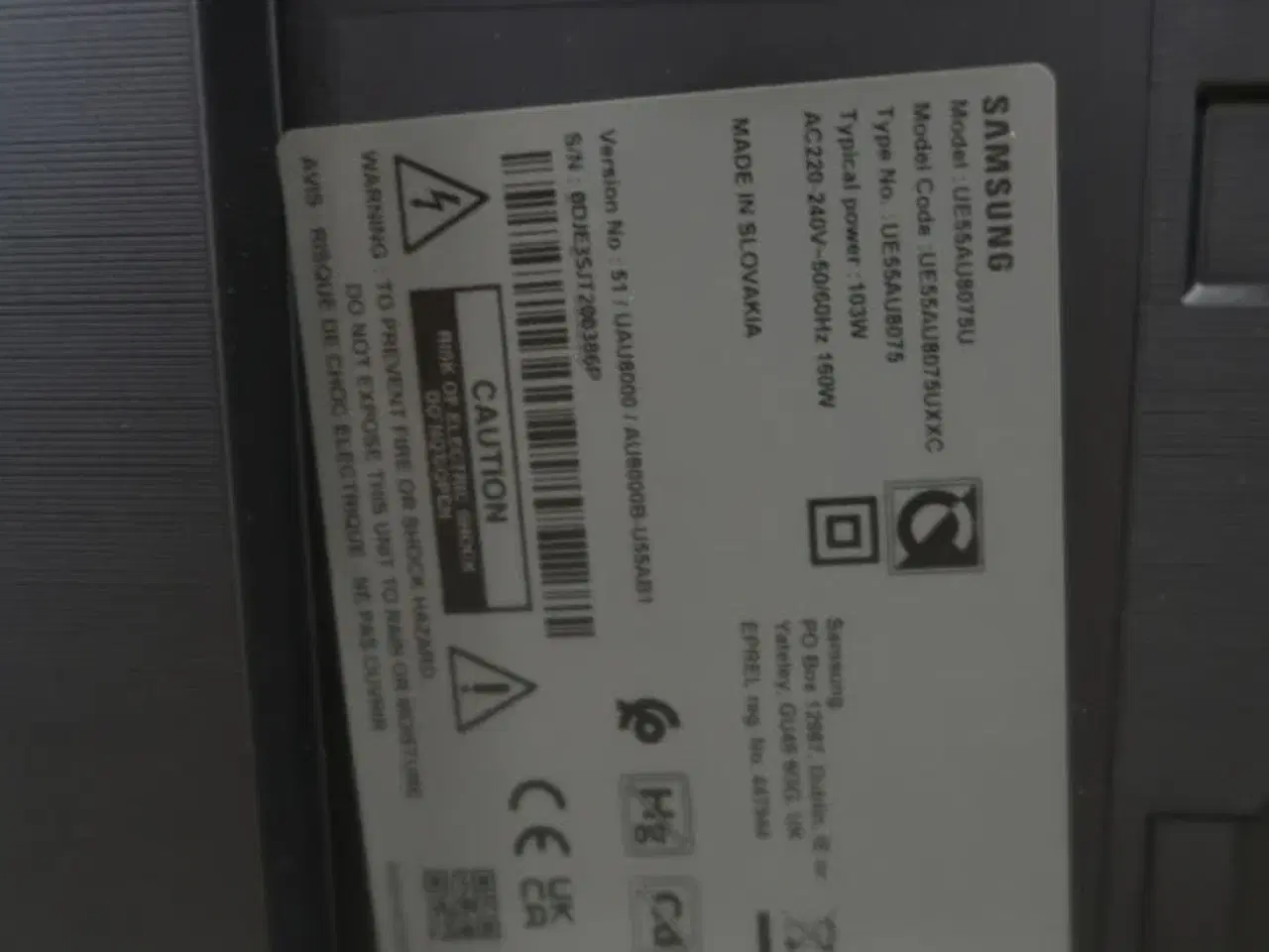Billede 4 - 55" TV SAMSUNG UE55AU8075UXXC