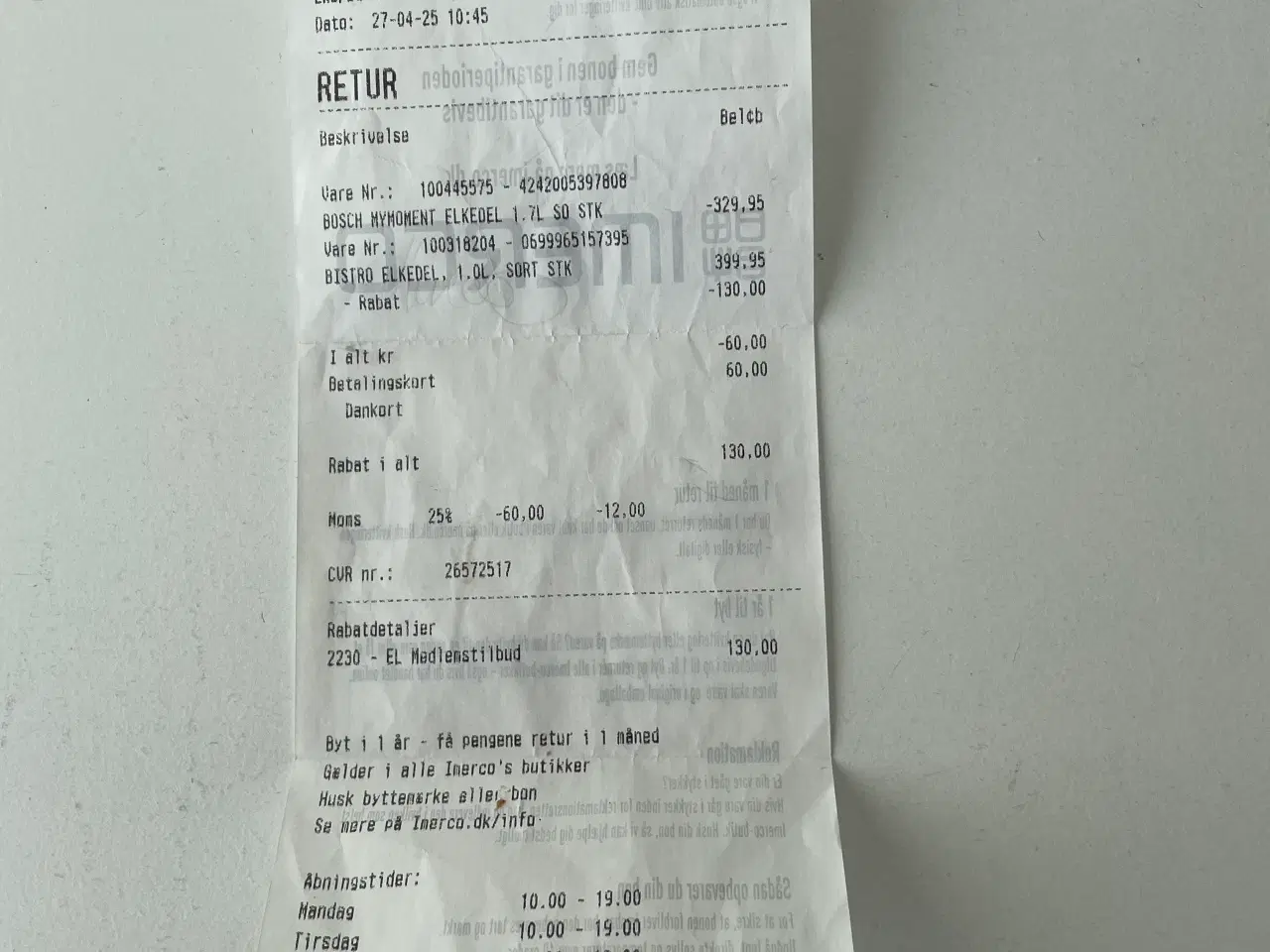 Billede 2 - Elkedel, Bodum, sort 1L