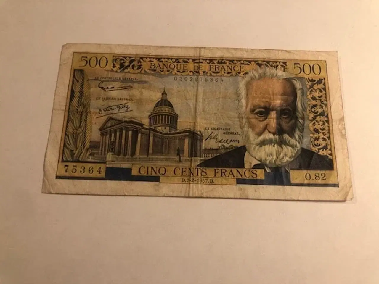Billede 1 - 500 Francs France 1957