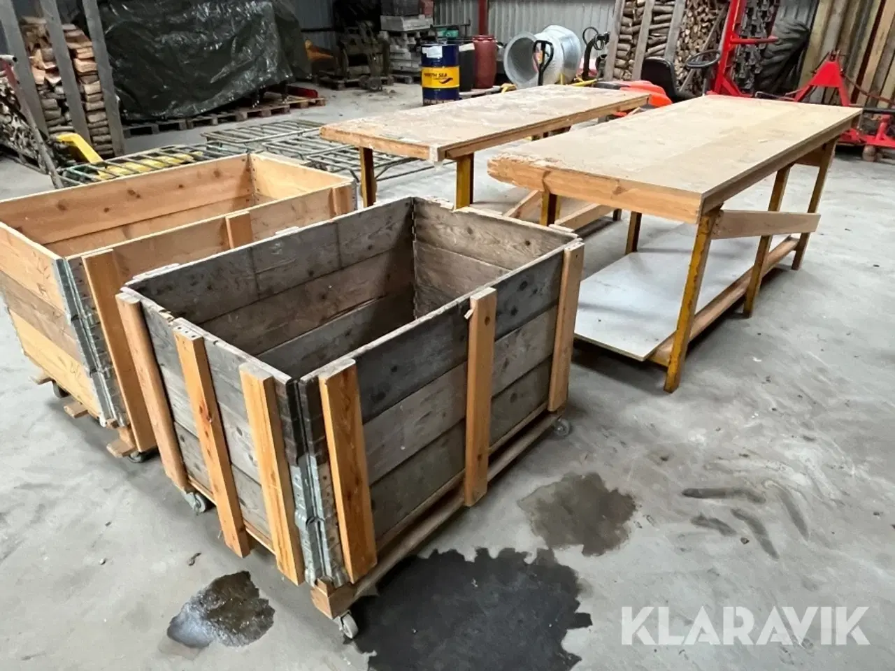 Billede 1 - Arbejdsborde og materiel pallevogne