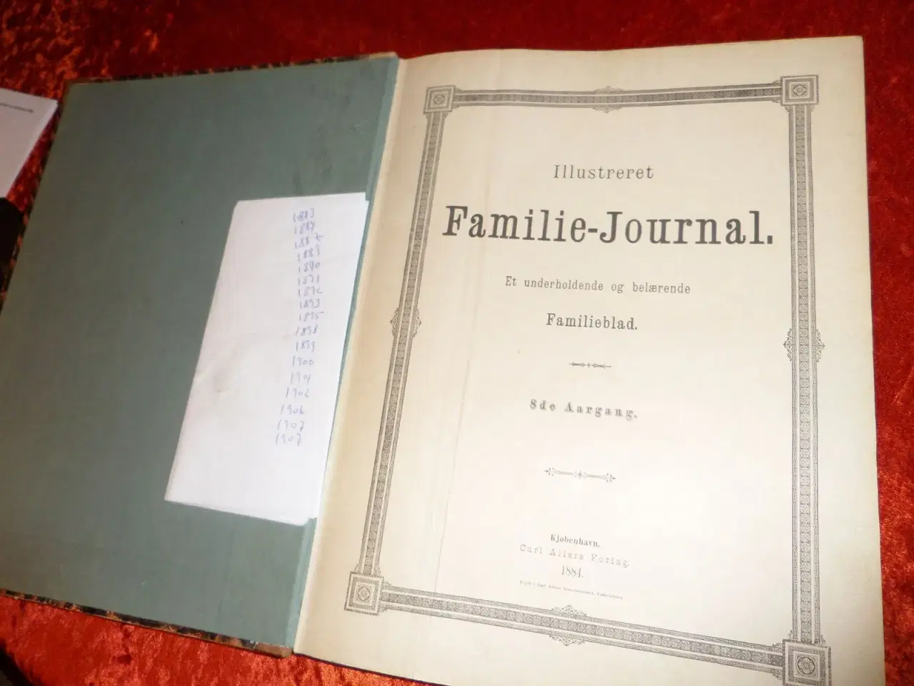 Billede 1 -  Indbundet Familie Journal årgang 1895/1910 