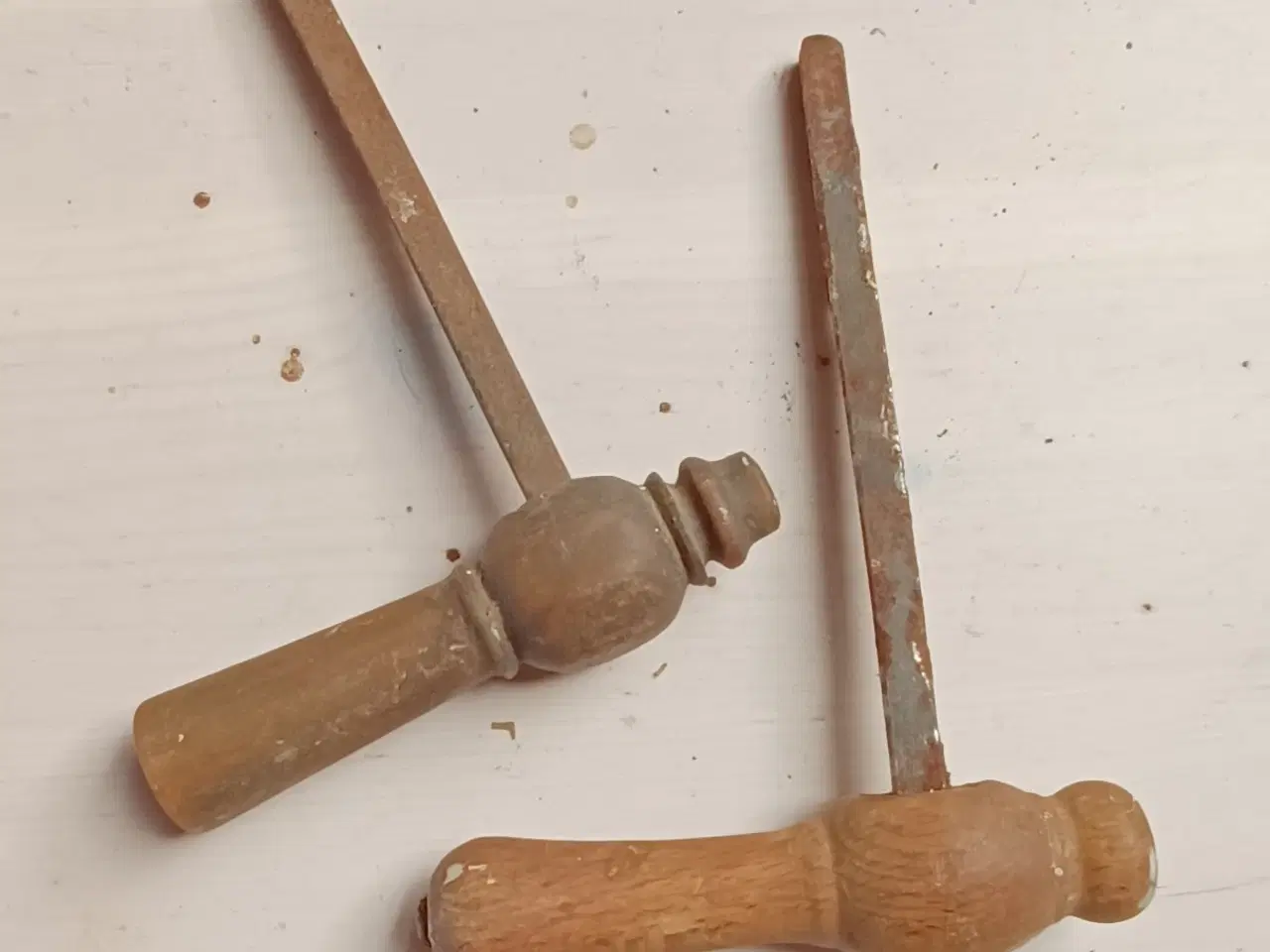 Billede 2 - Dørgreb, træ, antikke