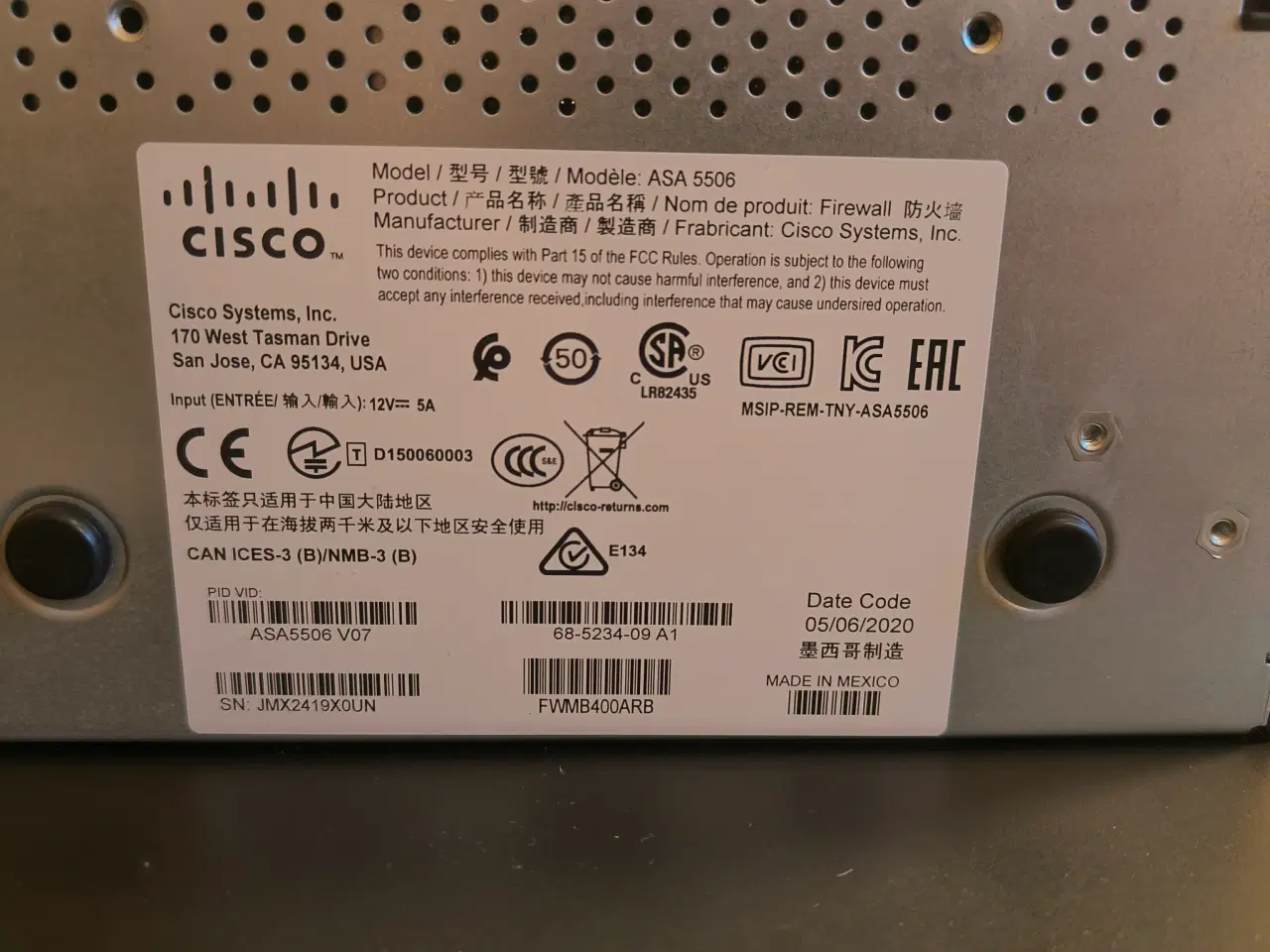 Billede 5 - Cisco ASA 5506-X Firewall (2 stk)