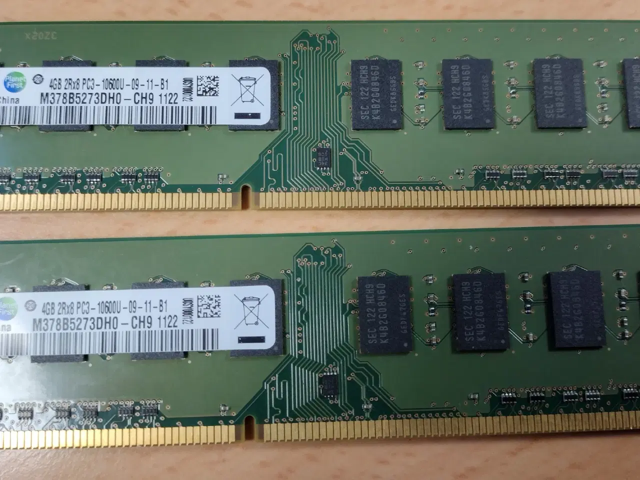 Billede 1 - SDRAM - DDR3 - 2x4GB, 1,5 volt, 1333mhz/pc-10600