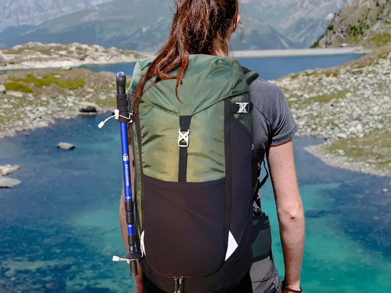 Billede 6 - Ny: Camino backpacker 50L Grøn Top og front åben