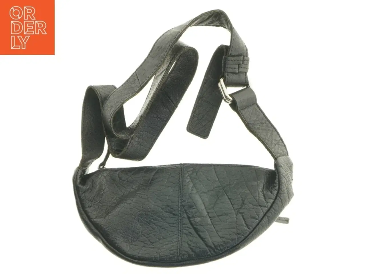 Billede 2 - Sort læder bælte taske fra Belsac (str. 27 x 14 cm)