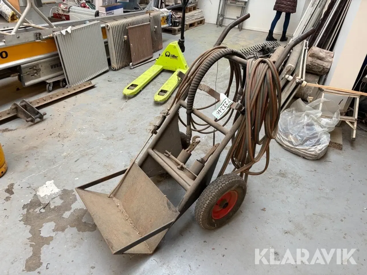 Billede 1 - Vogn til skærebrænder med slanger til