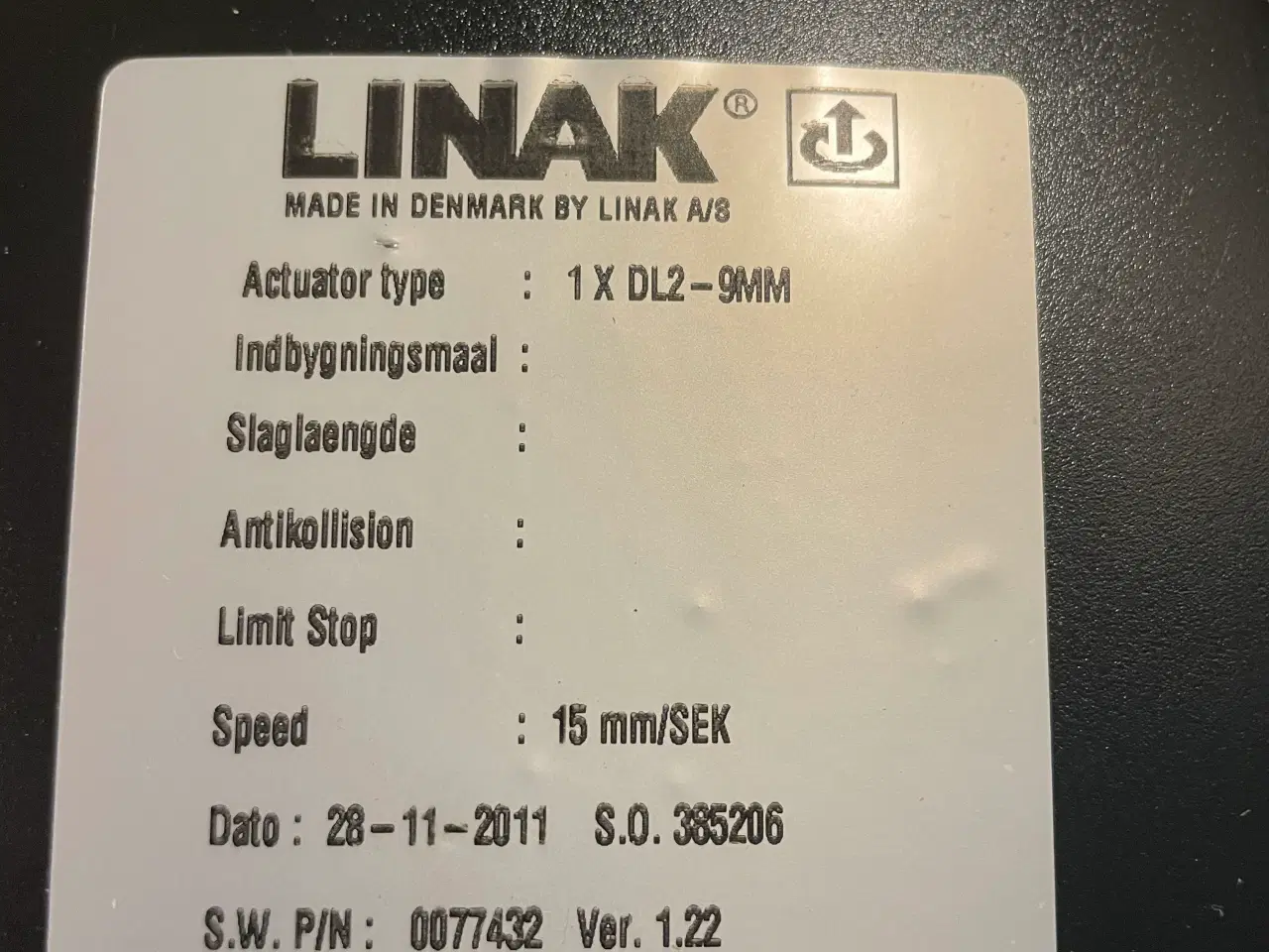 Billede 6 - Hæve/sænke bord. Linak.