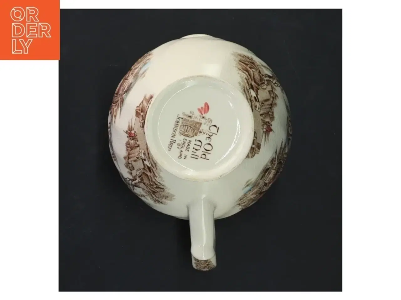 Billede 2 - Keramikkande med gammeldags landskabsmotiv fra Johnson Bros (str. Ø 13 cm)