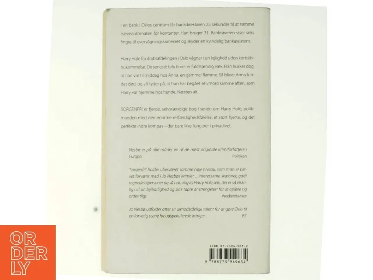 Billede 3 - Sorgenfri af Jo Nesbø (Bog)