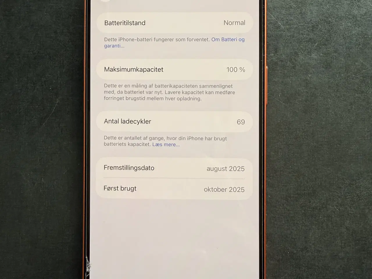 Billede 9 - iPhone 17 Pro Max 256GB Orange - Som Ny