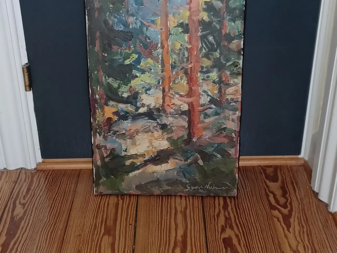 Billede 1 - Skov maleri uden ramme