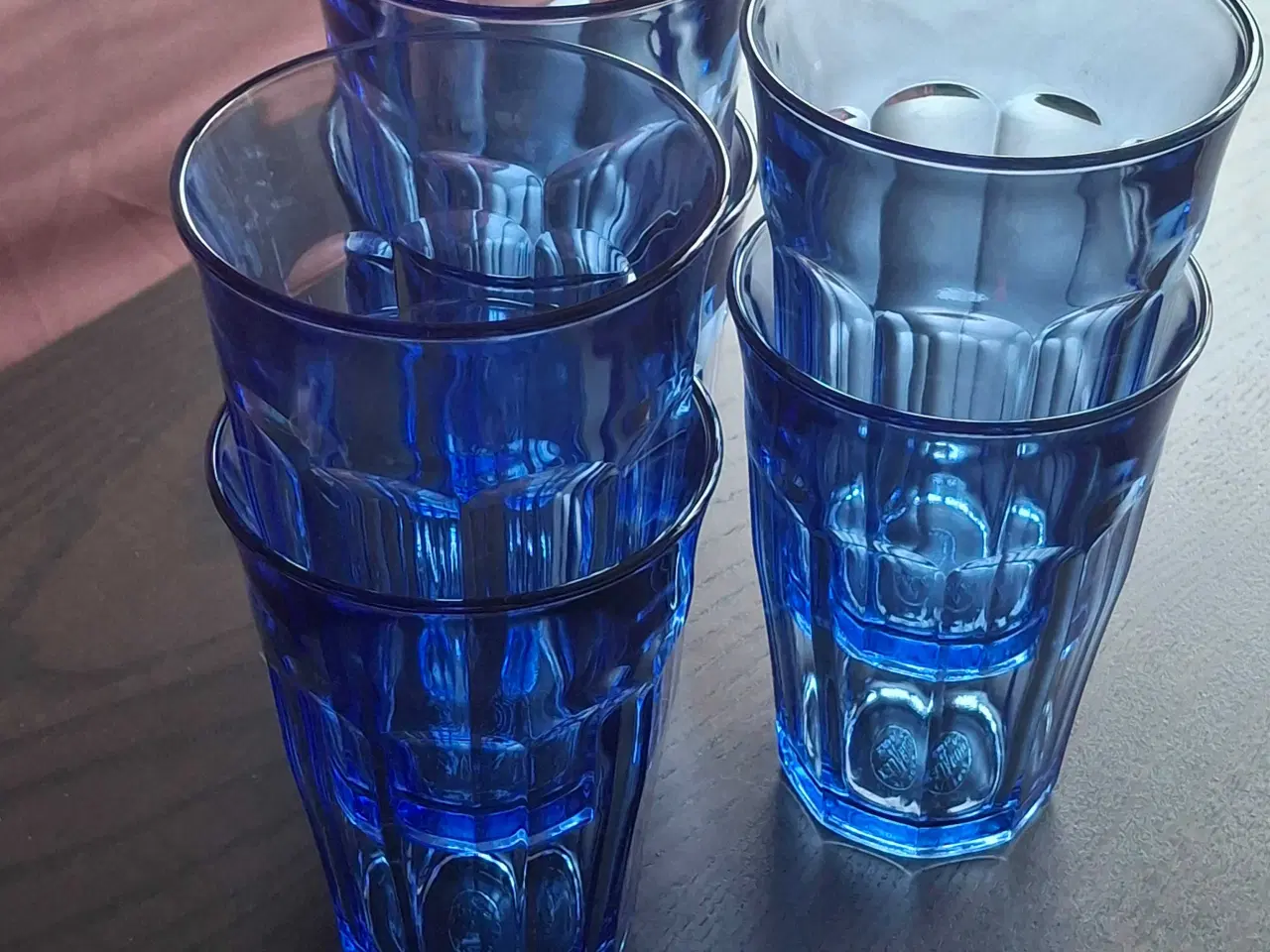 Billede 1 - Drikkeglas i blå 6 stk á 33 cl. DURALEX
