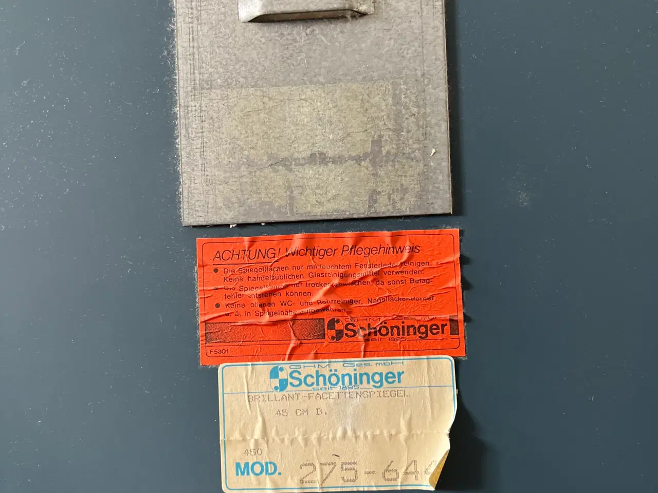 Billede 7 - Spejl med facetkant d: 45 cm.