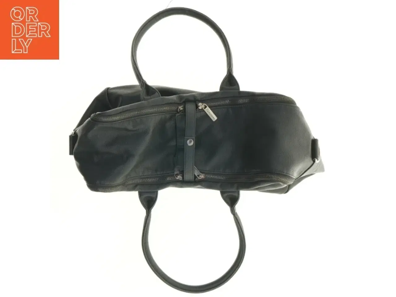 Billede 6 - Sort læderpusletaske (str. 47 x 24 x 18 cm)