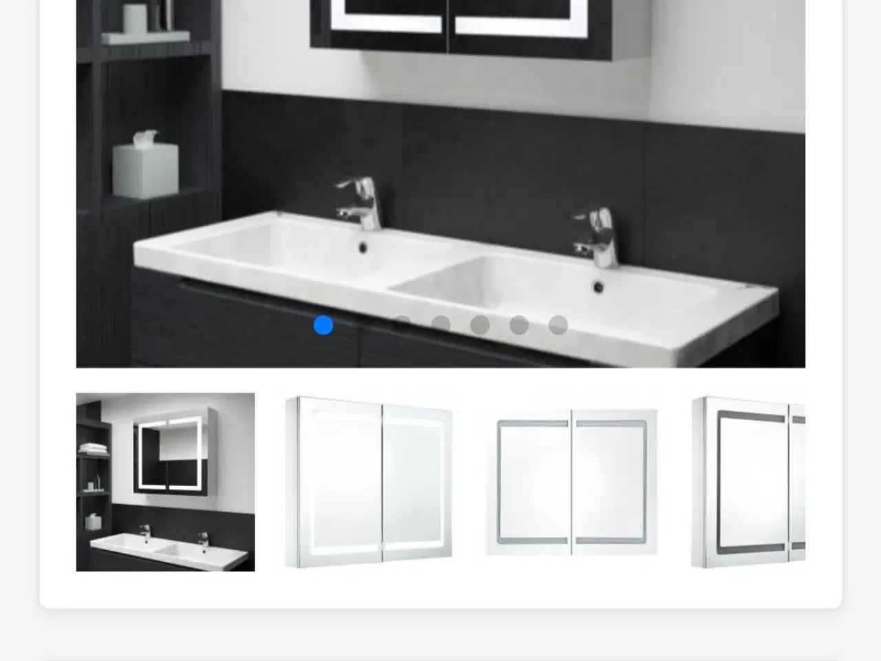 Billede 3 - 80x68 2 stk spejl skab m LED lys