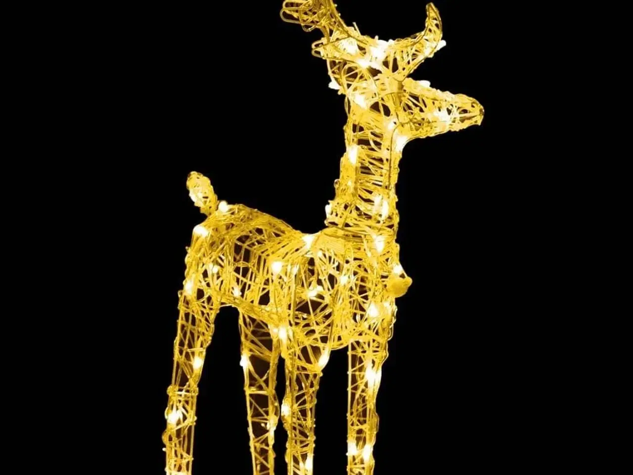 Billede 3 - Rensdyr og kane julefigur 280x28x55 cm akryl