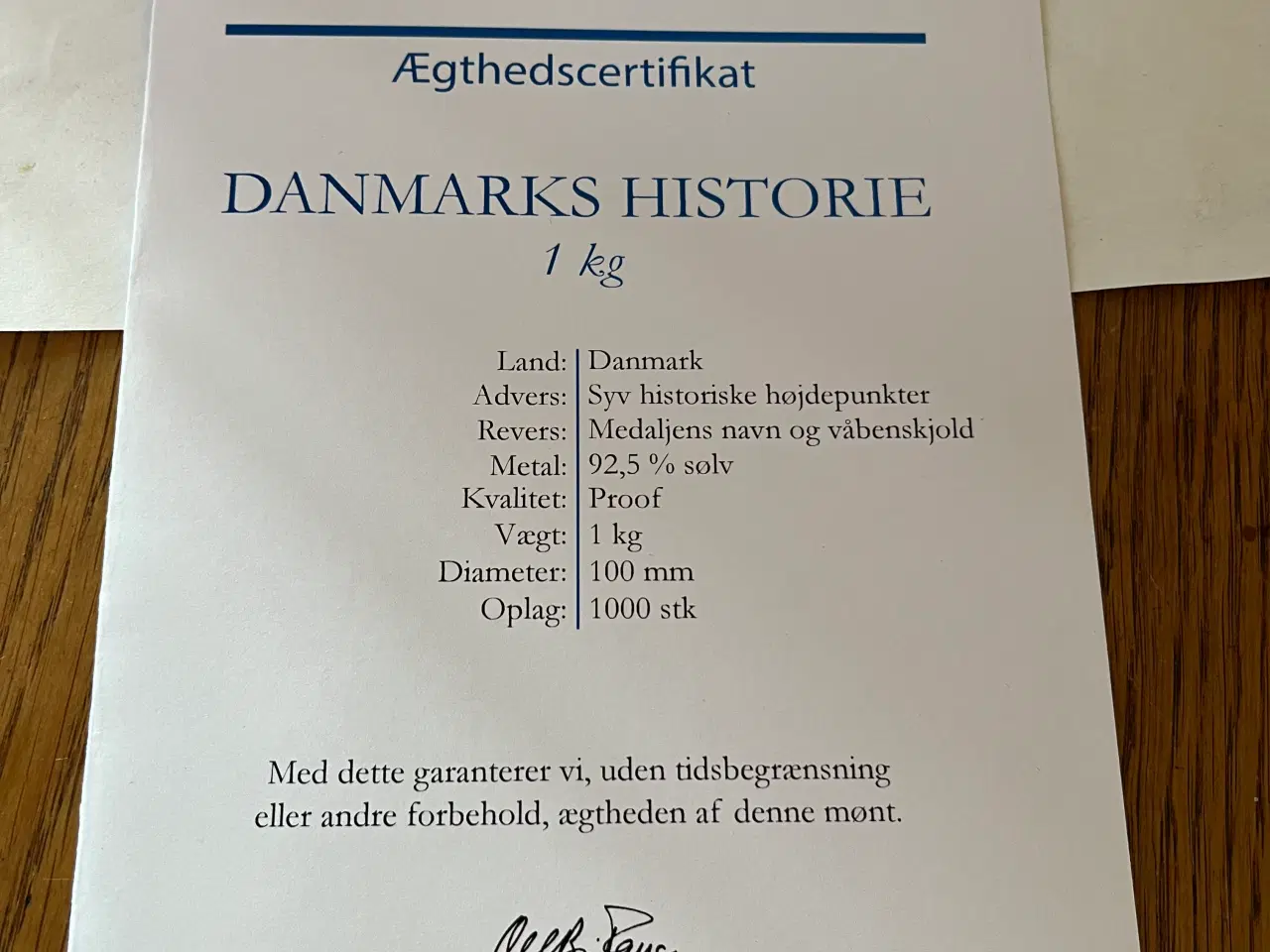 Billede 5 - Stor sølv medalje 1 kg 925 sterlingsølv 