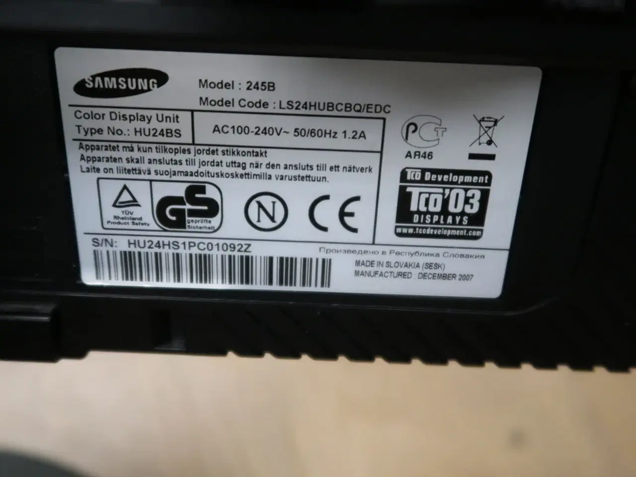 Billede 5 - Skærm SAMSUNG 24"