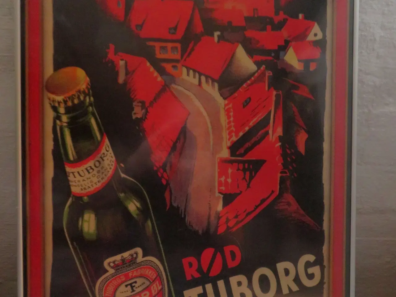 Billede 1 - Rød Tuborg plakat.