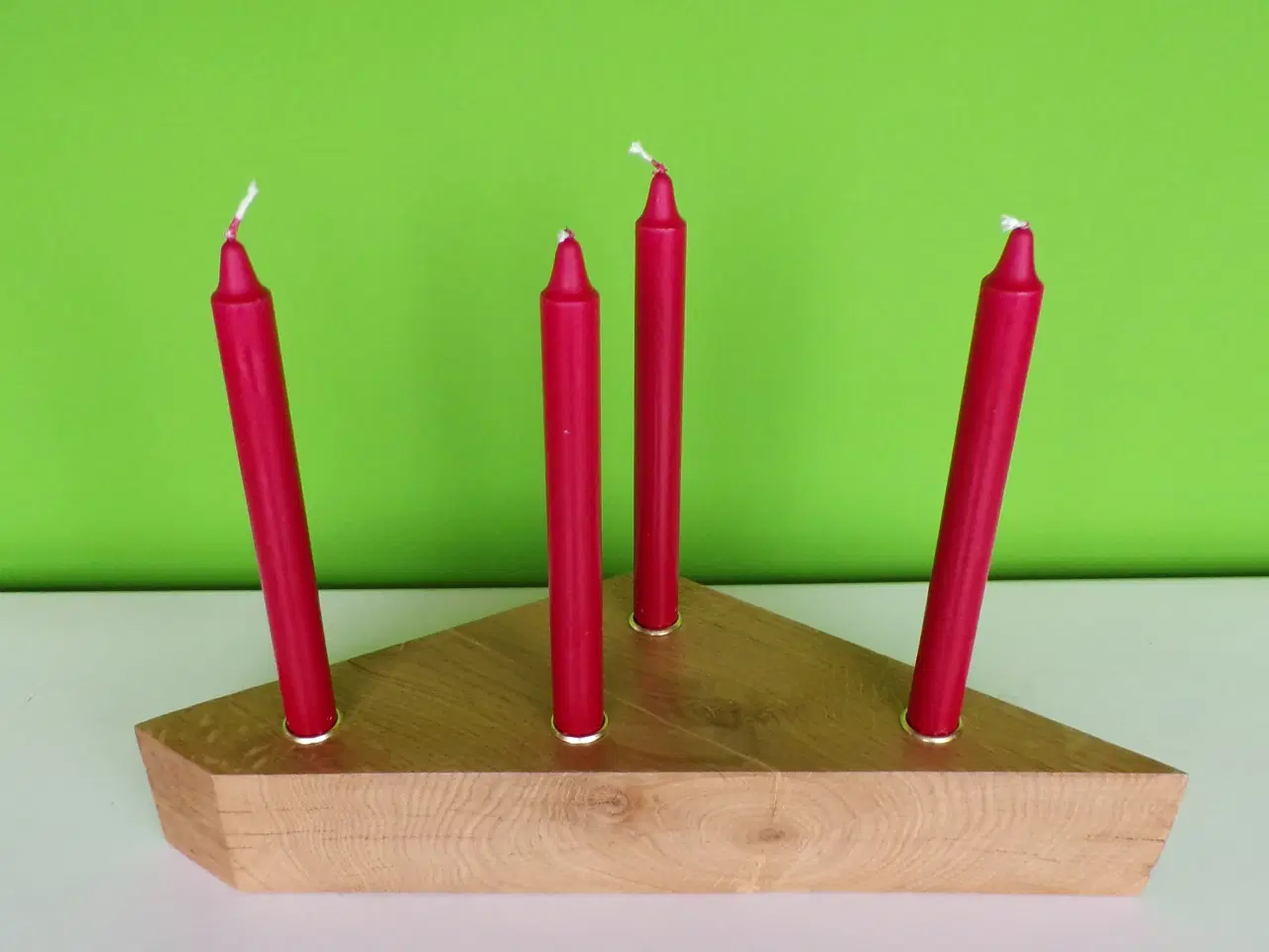 Billede 1 - Lysestage i egetræ