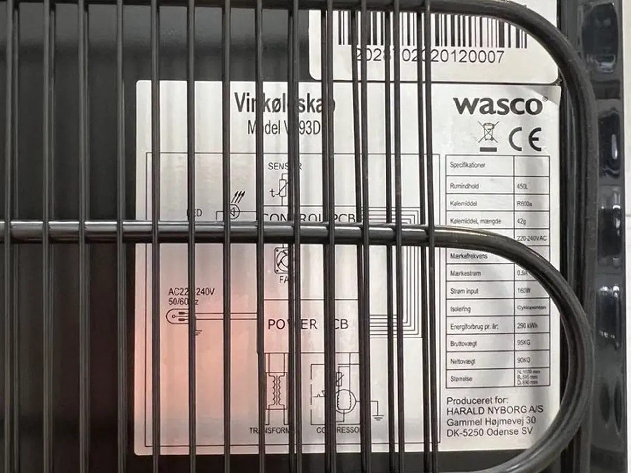 Billede 3 - Vinkøleskab WASCO 450L