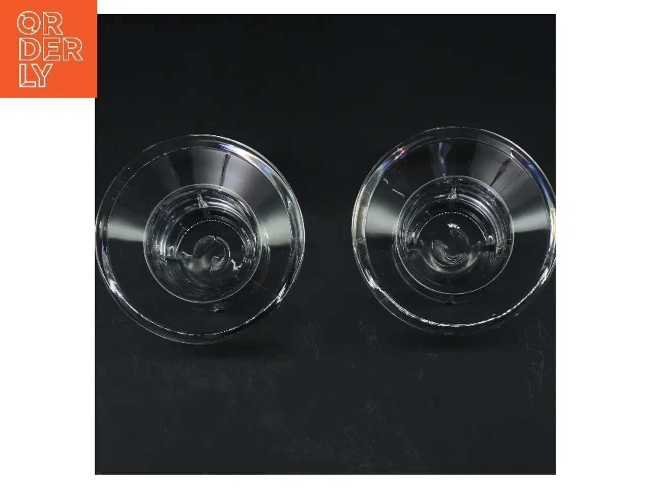 Billede 2 - To glaslysestager fra Rosendahl (str. Ø 11 cm længde 7 cm)