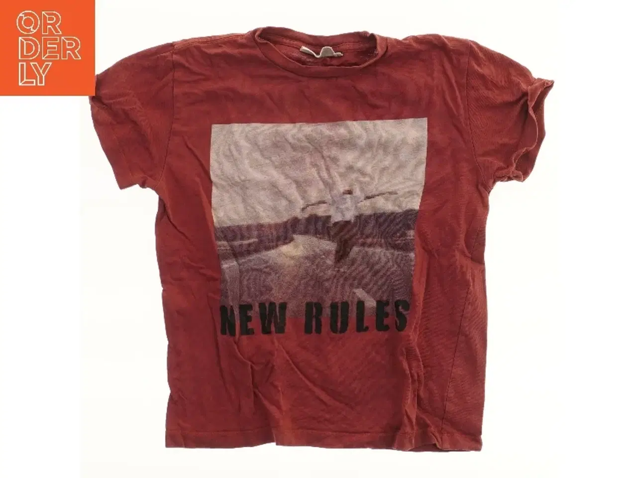 Billede 1 - T-shirt med fototryk og tekst fra Molo (str. 128)