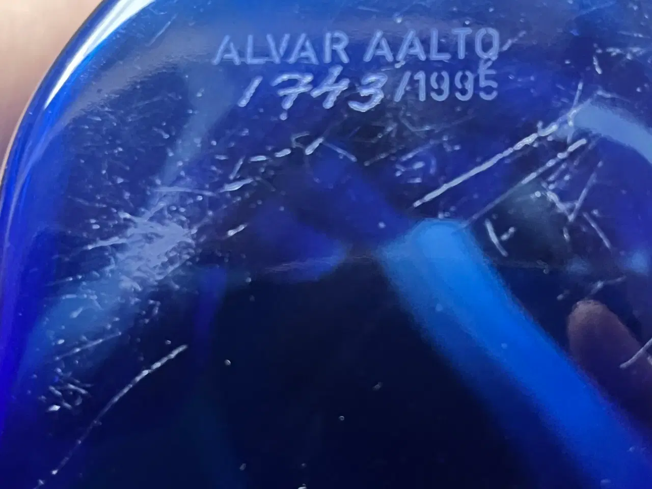 Billede 3 - Alto vase i koboltblå glas 