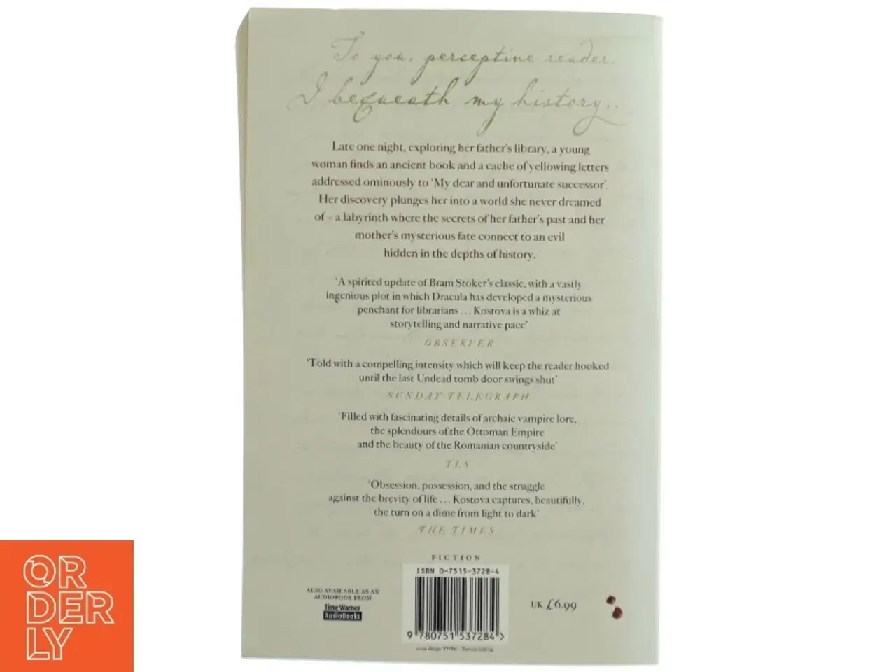 Billede 2 - The Historian : the Captivating International Bestseller and Richard and Judy Book Club Pick by Elizabeth Kostova af Kostova Elizabeth (Bog)