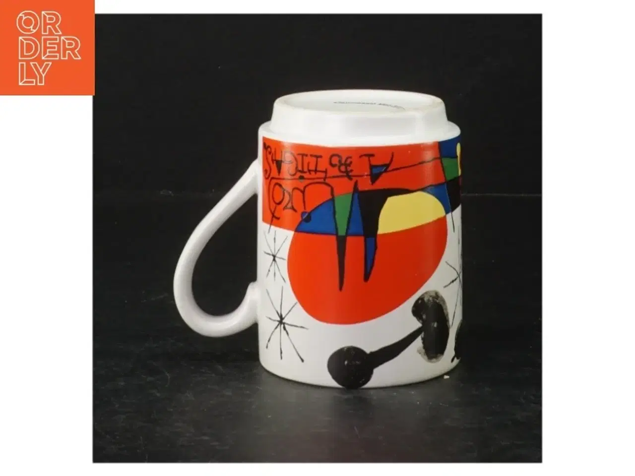 Billede 3 - Keramikkrus med abstrakt motiv fra Mir&#243; (str. Ø 9 cm. længde, 11 cm)