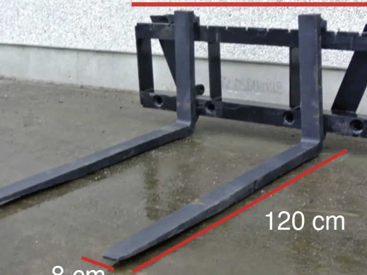 Billede 1 - - - - Pallegafler m. bøsning til halmspyd, støbte justerbare gafler