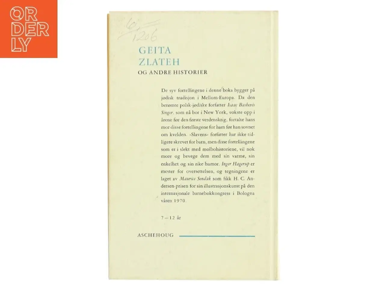 Billede 2 - Geita Zlateh og andre historier af Isaac Bashevis Singer (Bog)