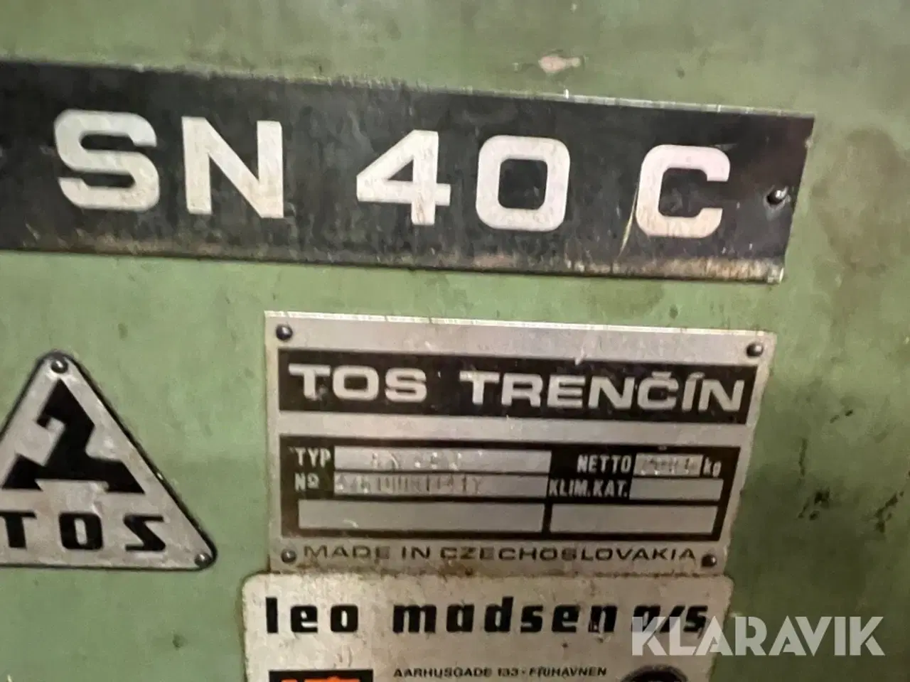 Billede 2 - Drejebænk TOS Trencin SN 40 C
