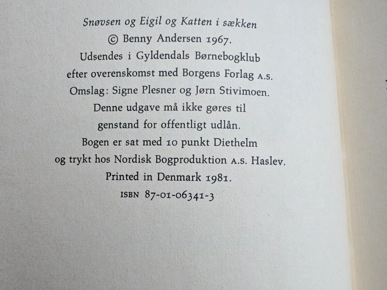 Billede 2 - Snøvsen og Eigil og katten i sækken bog